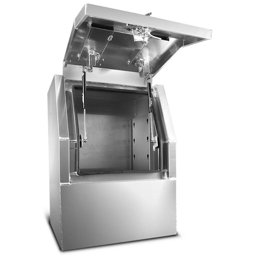 Aluminium Tool Box 2mm 600 x 820 x 530mm Half Lid Polished - PIL600