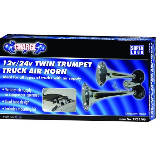 Horn Twin 12/24V Trumphet Truck Style