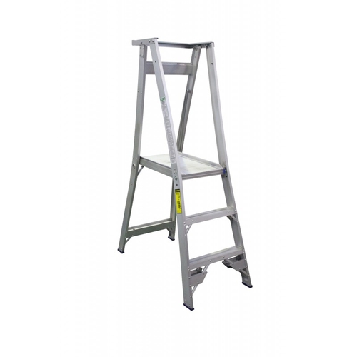 INDALEX Pro Series Aluminium Platform Ladder 180kg 3 Steps 0.9m Platform - PROP6-3