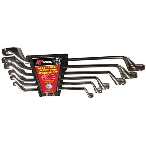 6pc Deep Offset Metric Ring Spanner Set