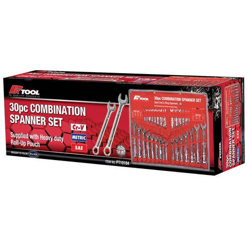 30 Pc Metric & Sae Spanner Set - PT10184