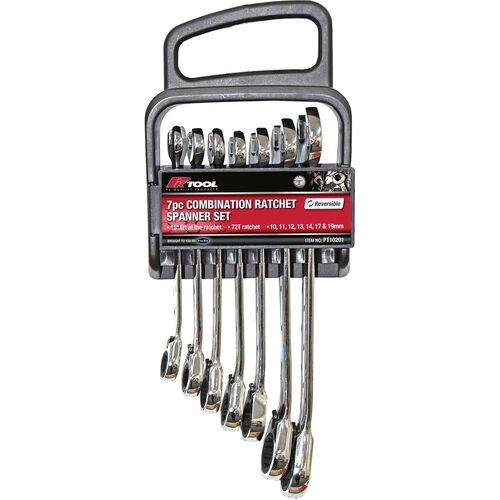 7pc Metric Combination Ratchet Spanner Set