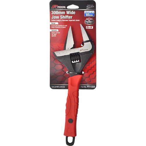 Shifter - 300mm Wide & Long Jaws, Narrow Head with mm Scale CRV - PT11223