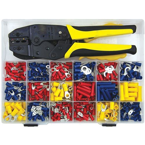 450pc Wire Terminal Kit With Crimper