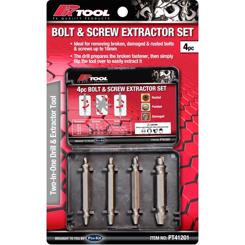 4pc Bolt & Screw Extractor Set - PT41201