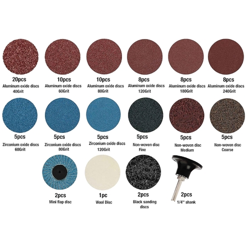 101pc Quick Change Surface Conditioning Sanding Disc Set - PT70701
