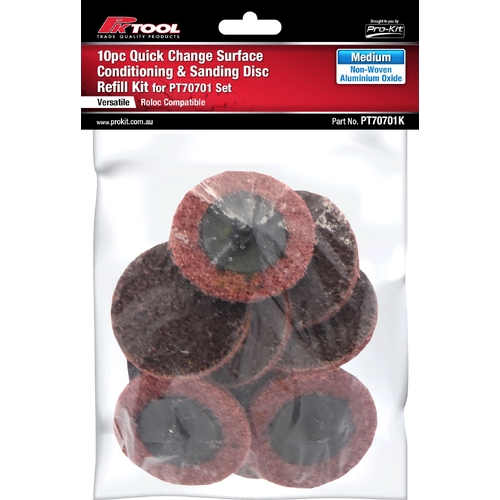 10pc Non-Woven Aluminium Oxide Medium - PT70701K