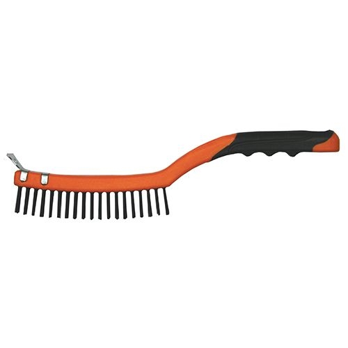 35cm (14”) 3 Row Steel Wire Brush With Scraper - PT90602