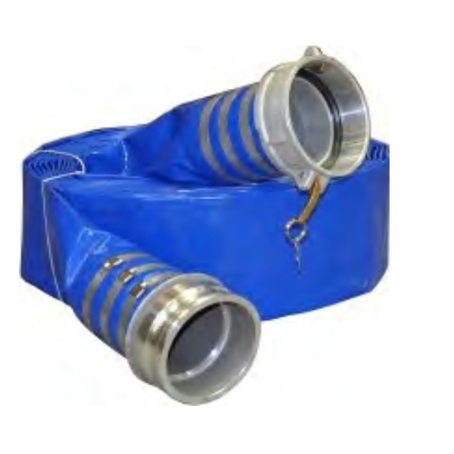 Discharge Hose- 20m x4"- Blue Lay Flat (65psi)