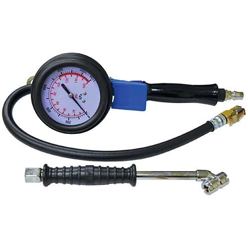 Tyre Inflator - With Dial Gauge Heavy Duty With 2 Adaptors