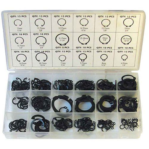 225Pc Retaining & Snap Rings