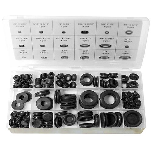 125 Pce Rubber Gromet Assortment