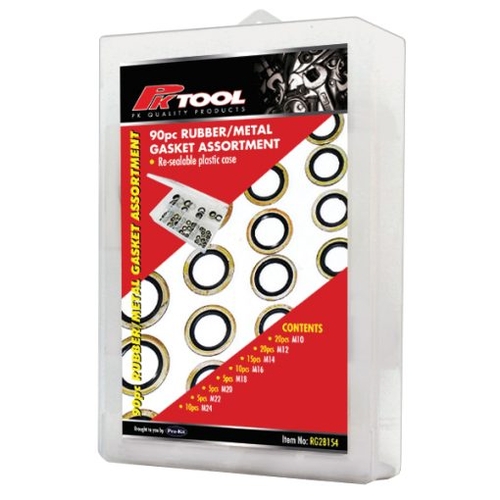 90 Pce Rubber/Metal Gasket Assortment