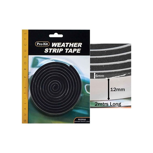 Weather Strip 6X12Mmx2Mtr