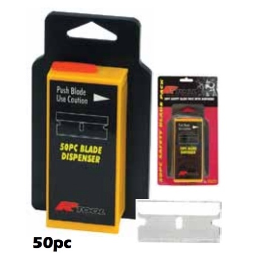 50Pc Safety/ Scraper Blade Pack In Safety Case