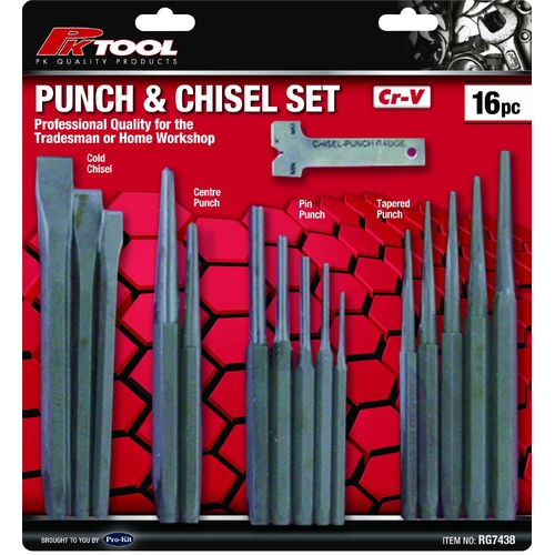 16pc Punch and Chisel Set - RG7438