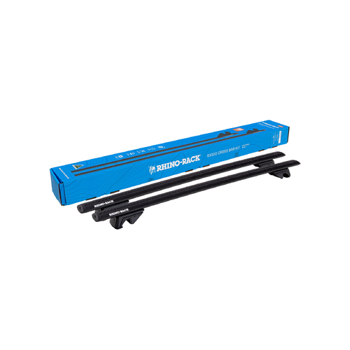 Rhino Rack RXB1VA126 (RX100 with 2 x Vortex 1260mm black cross bars) - RHIN-RXB1VA126