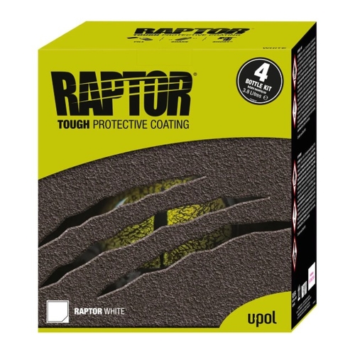 Raptor U-Pol Upol Raptor White Bed Liner Kit 2 Pack Urethane Spray On Ute Tub