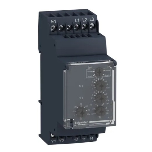Schneider Electric Current, Phase Monitoring Relay, 1, 3 Phase, SPDT, DIN Rail - RM35BA10