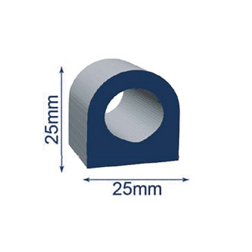 25mm EPDM Sponge Large D seal - RS772-1