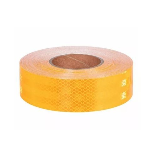50mm Class 1 Fluro Amber Reflective Tape 1m - RTY1
