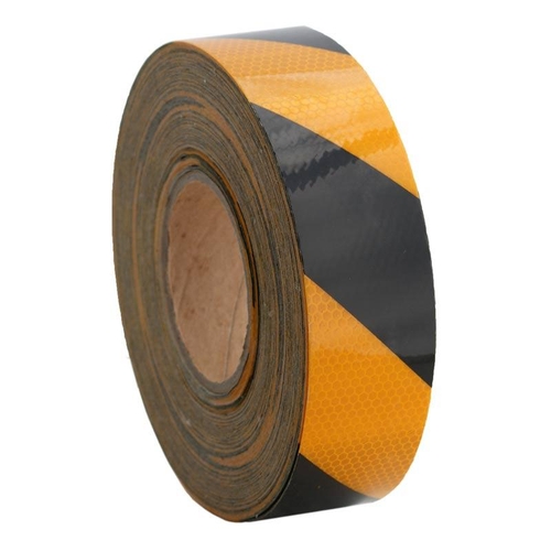 Tape Yellow/Black Reflective Roll 1m