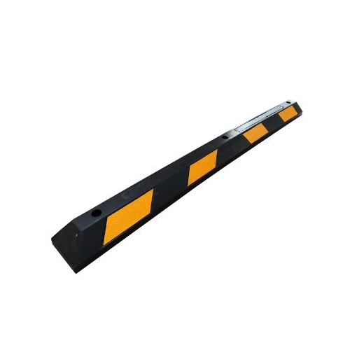 Rubber Wheel Stop - 4 Reflective Panels 1650MM BLACK/YELLOW