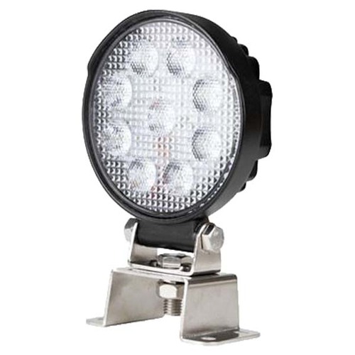 LED Work Light Round Flood Beam 10-30V 9 x 1.5W LED's 14W 1250lm IP67 107x42x133mm Roavision - RWL814RF