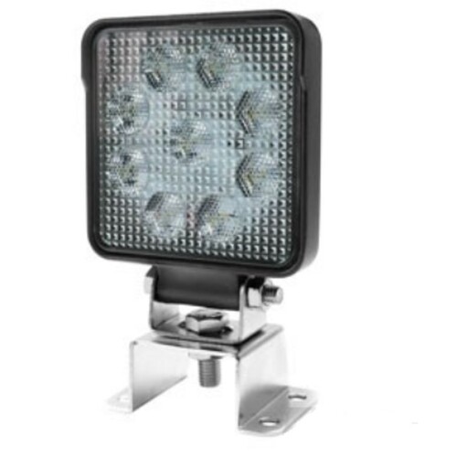 LED Work Light Square Flood Beam 10-30V 9 x 1.5W LED's 14W 1210lm IP67 100x40x129mm Roadvision