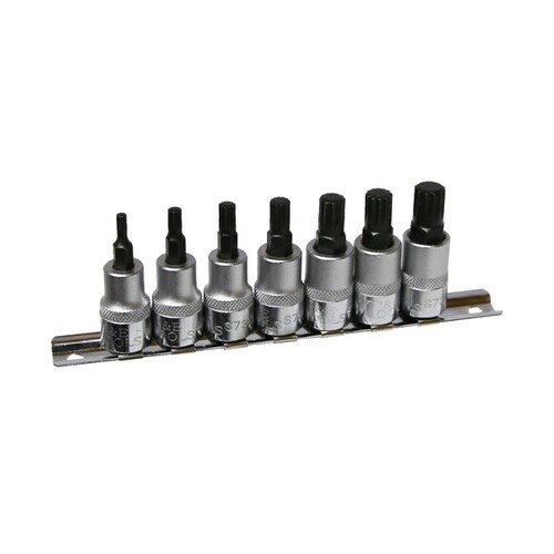 No.S7601 - 7 Piece Multi-Spline 3/8" Drive Sockets
