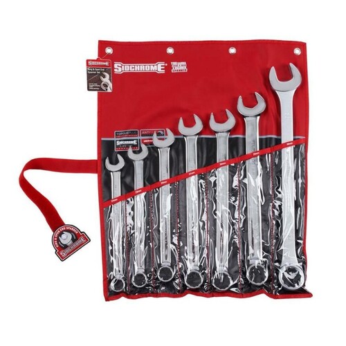 Sidchrome SCMT22209 7pce Metric Ring & Open End Spanner Set