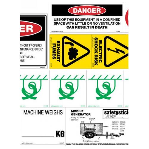 Generator Mobile Safety Sticker Kit