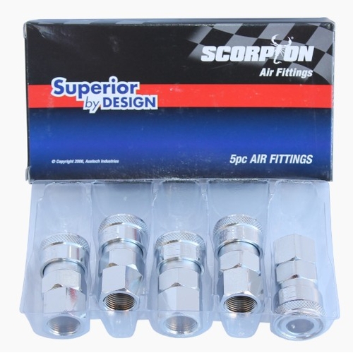 Nitto Style 3/8 Female Thread Coupler Carded Pack of 5 - SF30BX
