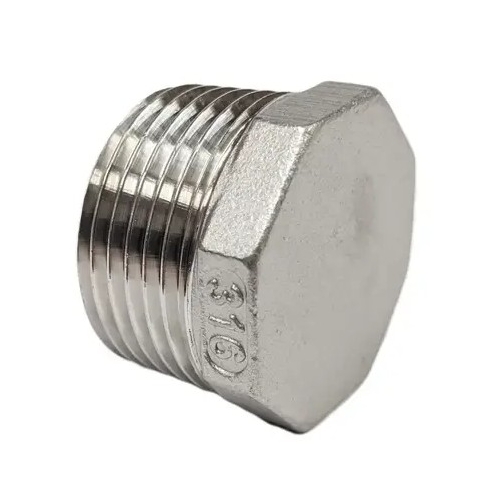 1" BSPT 316 Stainless Steel Hex Plug - SF6406
