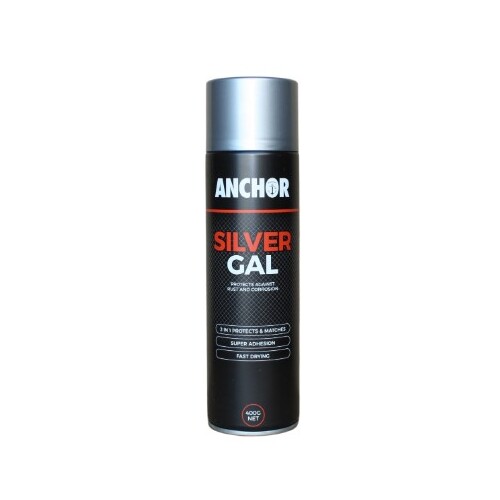 Anchor Industrial Zinc Protection Aerosol Paint Silver Gal 400g