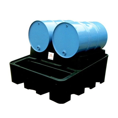 Alemlube 2 Drum Storage Rack & Spill Container - SJ-200-003