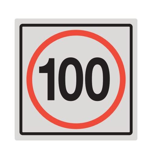 100 Speed Limited Square Sticker
