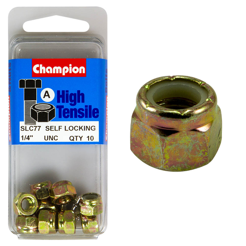 Blister Nylon Nuts UNC 1/4" - SLC77