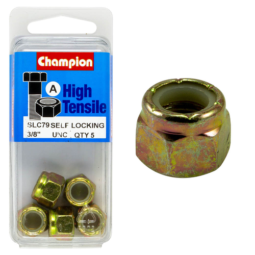 Hex Nuts  Self-Locking  Nylon Insert  3/8?  Unc