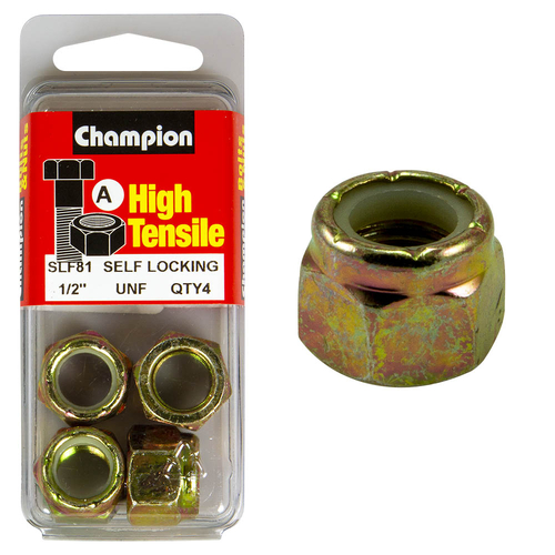 Hex Nuts  Self-Locking  Nylon Insert  1/2?  Unf