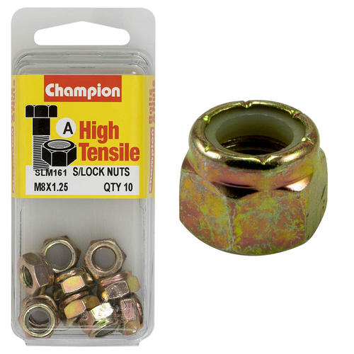 Blister Nylon Nuts Metric M8 x 1.25