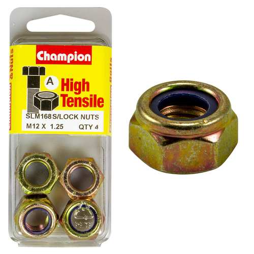 Blister Nylon Nuts Metric M12 x 1.25