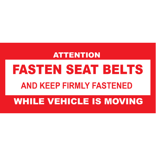 Fasten Seatbelt Sticker