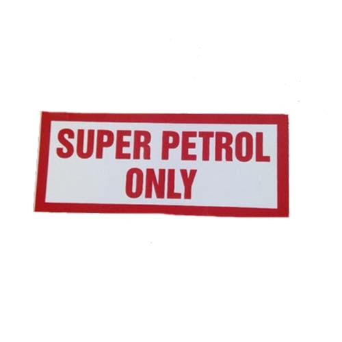Unleaded Petrol Only Sticker