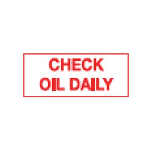 Check Oil Daily Sticker