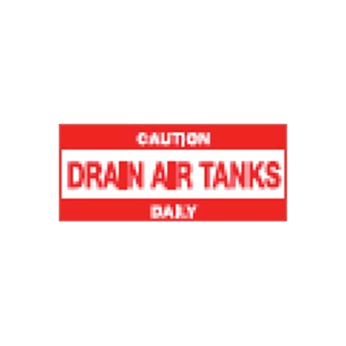 Drain Air Tanks Sticker