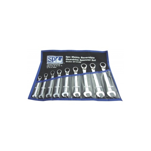 Spanner Set Geardrive Reversible Roe 15 Degree Metric 9Pc