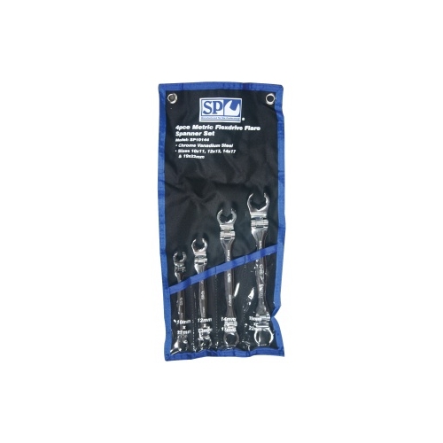Spanner Set Flare Nut Flexhead Metric 4Pc