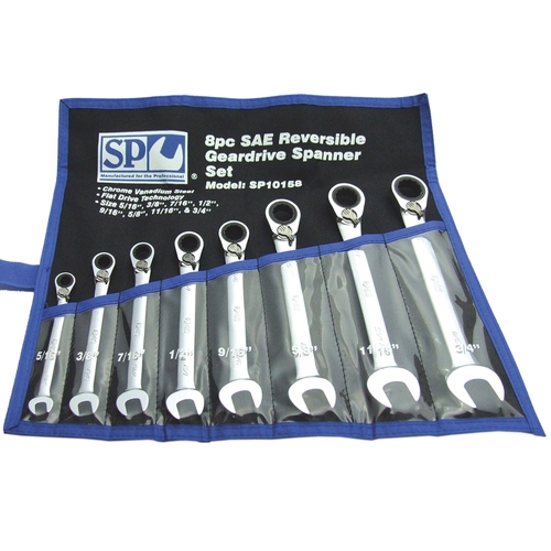 Spanner Set Geardrive Reversible Roe Sae 8Pc