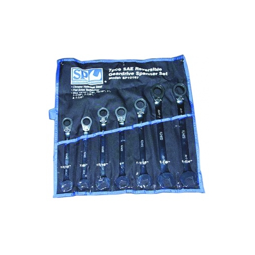 Spanner Set 7Pc Sae Reversible Geardrive